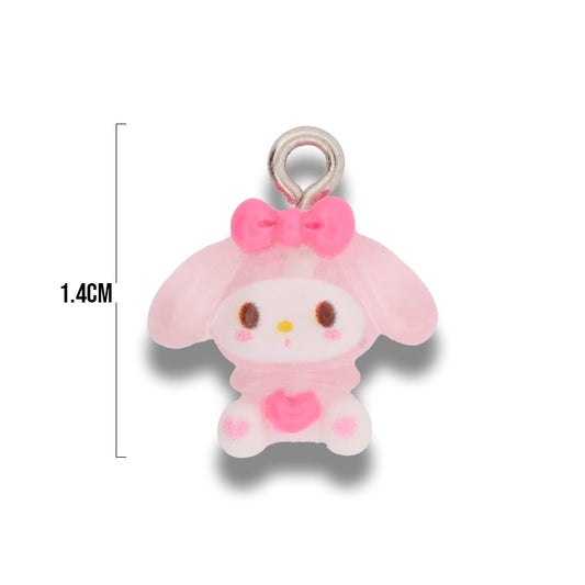 Dije Acrílico My Melody Corazón Transparente