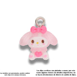Dije Acrílico My Melody Corazón Transparente