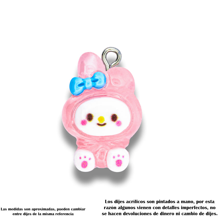 Dije My Melody Kawaii Transparente Acrílico