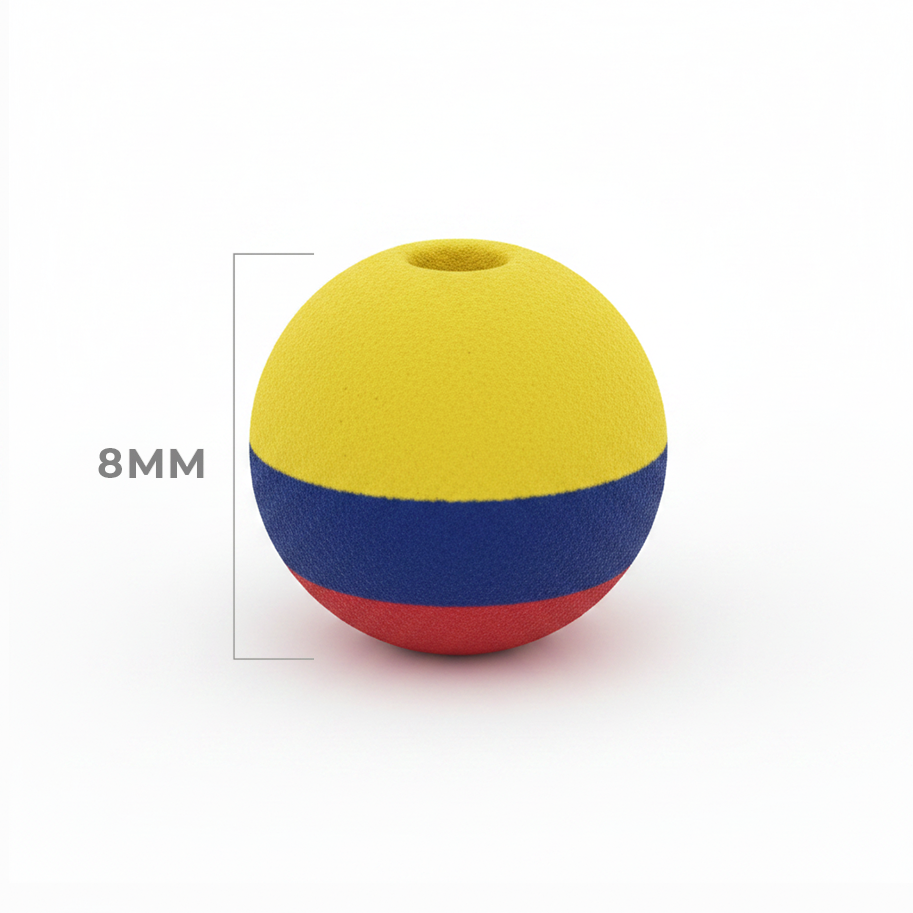 Bola Neopreno Bandera Colombia 8mm Liso
