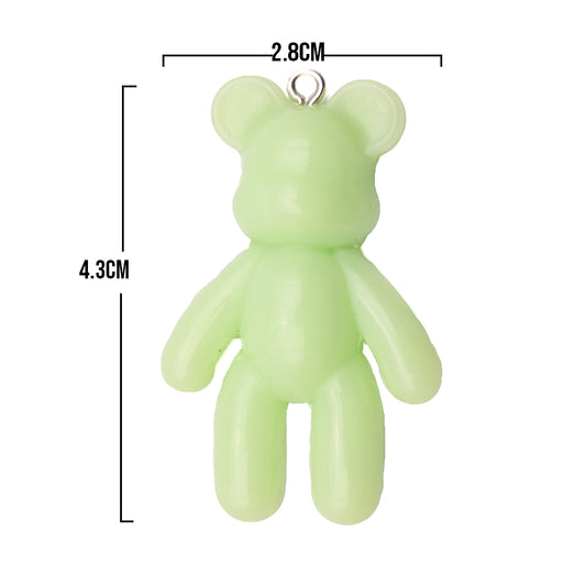 Dije Oso KW Verde Acrílico