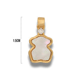 Dije Osito TS Nacar Collar Dorado Rodinado