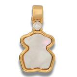 Dije Osito TS Nacar Collar Dorado Rodinado