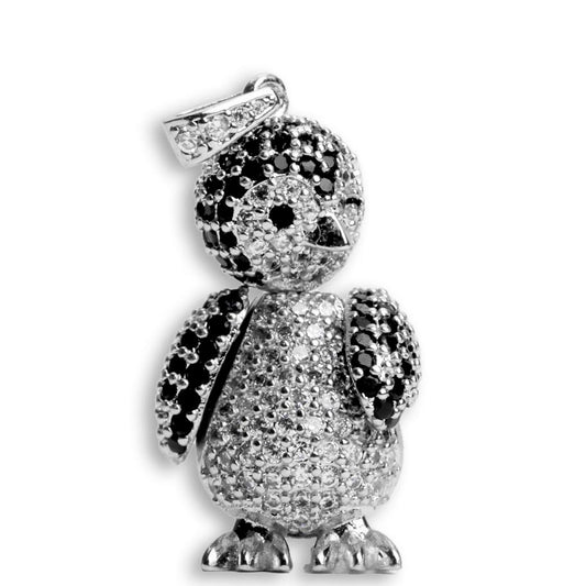 Dije Pinguino Movil Plateado Rodinado