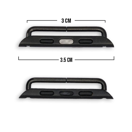 Pasador 42/44/45mm Para Smart Watch Negro Acero X Par