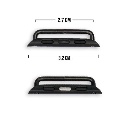 Pasador 38/40/42mm Para Smart Watch Negro Acero X Par