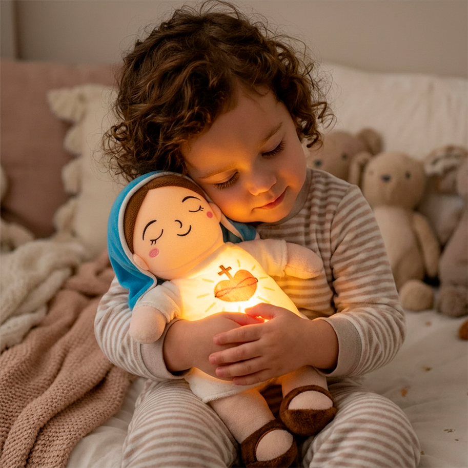 Peluche De Virgen María que respira para relajar