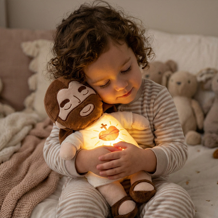 Peluche de Jesús que respira para relajar