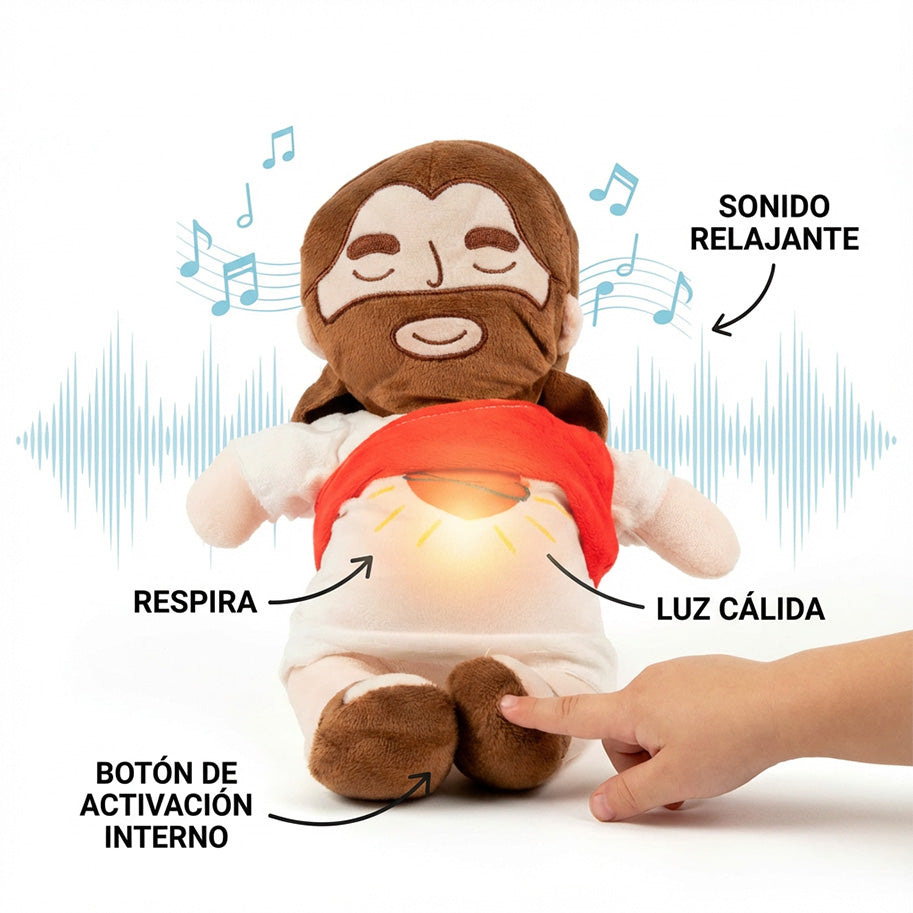 Peluche de Jesús que respira para relajar