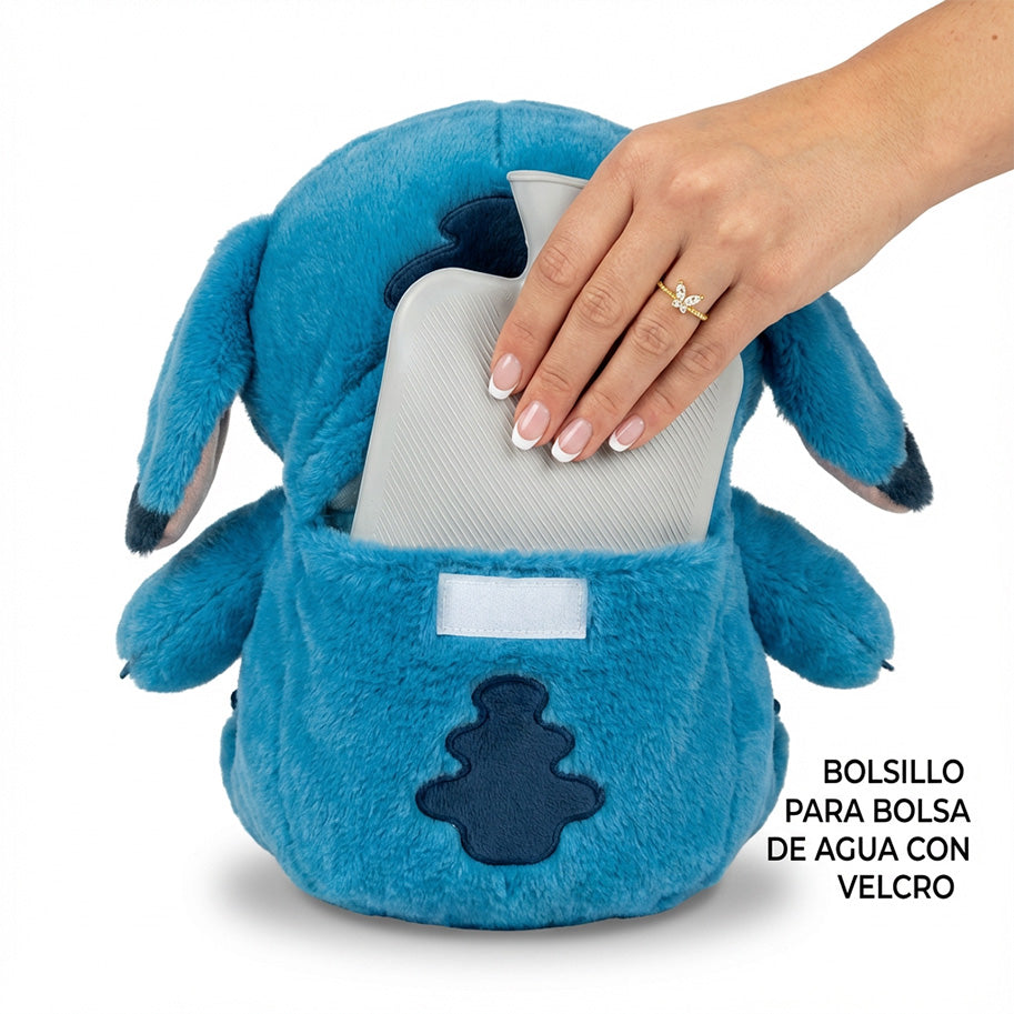 Peluche de Stitch Bolsa Con Agua Caliente Para Cólicos