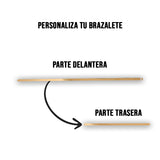 Brazalete Personalizable Plano Corazón De Acero 4mm Dorado + Marcación 1 Lado