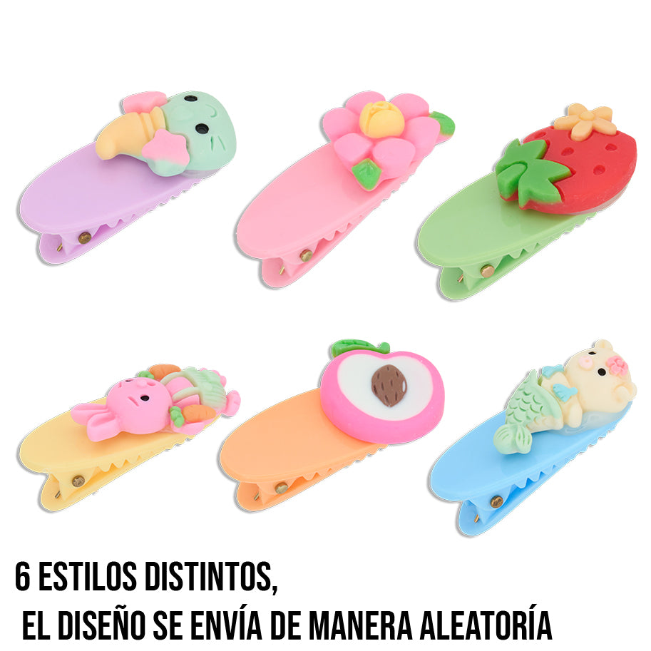 Pinza Con Dije Acrílico Para Niñas