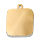 Placa Rectangulo Dorado Acero