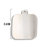 Placa Rectangulo Plateado Acero