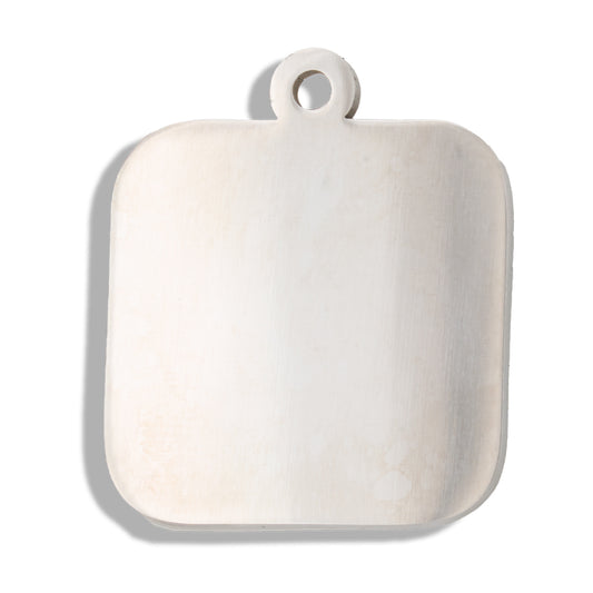 Placa Rectangulo Plateado Acero