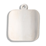 Placa Rectangulo Plateado Acero
