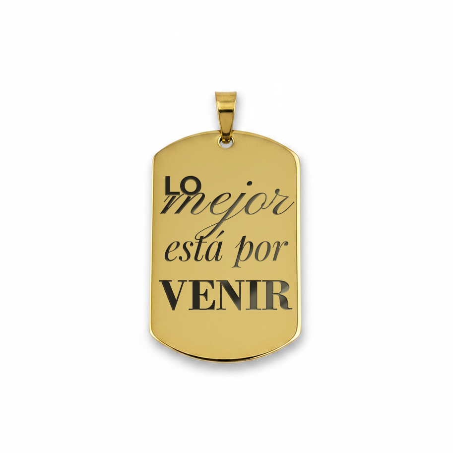 Placa Militar Dorada de Acero