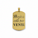 Placa Militar Dorada de Acero