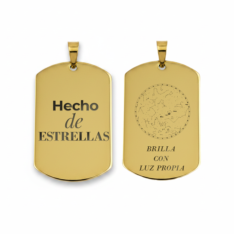 Placa Militar Dorada de Acero