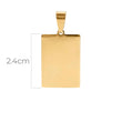 Placa Militar Rectángular 2.4cms Dorado Acero