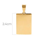 Placa Militar Rectángular 2.4cms Dorado Acero