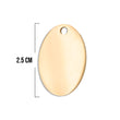 Placa Ovalo Dorado Acero