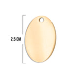 Placa Ovalo Dorado Acero