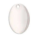 Placa Ovalo Plateado Acero