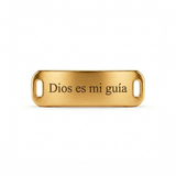 Placa Lisa Para Pulsera 18mm x 6mm Oro Laminado