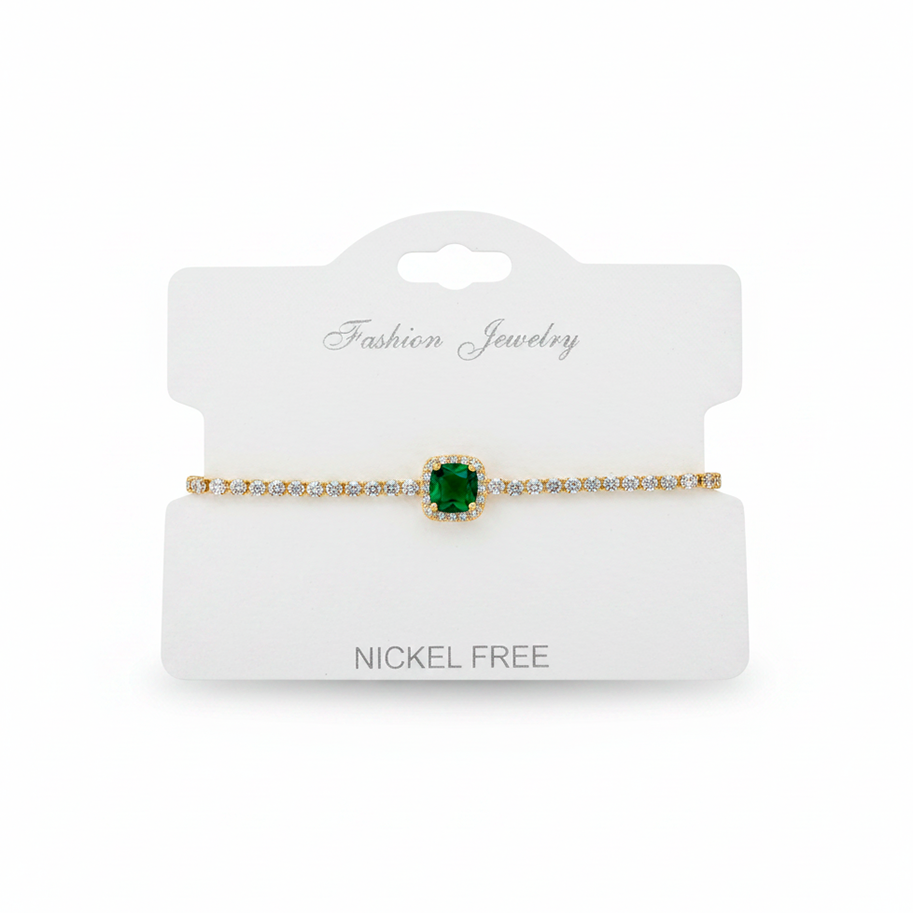 Pulsera Ajustable 1 Cuadro Verde