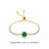 Pulsera Ajustable 1 Cuadro Verde