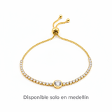 Pulsera Ajustable Circon Central Stras