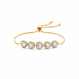 Pulsera Ajustable Corazon Dorado