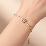 Pulsera Ajustable Piedra Rosa