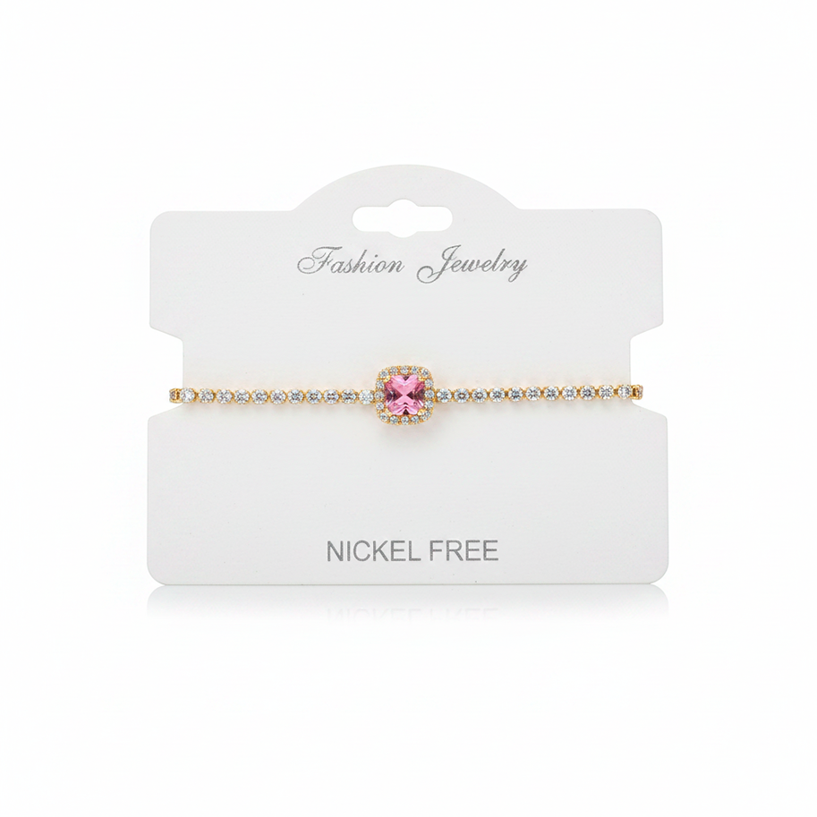 Pulsera Ajustable Piedra Rosa