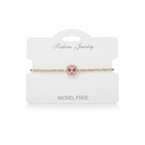 Pulsera Ajustable Piedra Rosa
