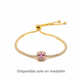 Pulsera Ajustable Piedra Rosa