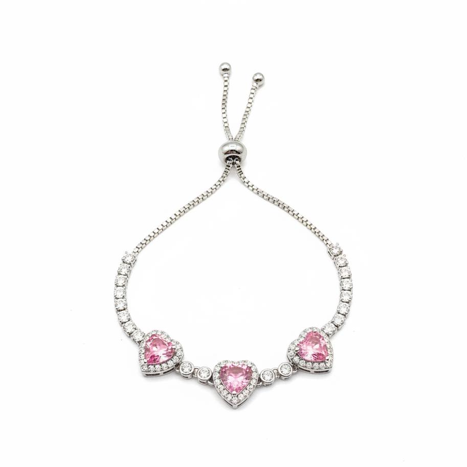 Pulsera Ajustable X3 Cora plateada