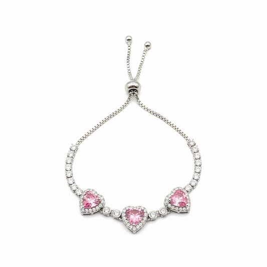 Pulsera Ajustable X3 Cora plateada