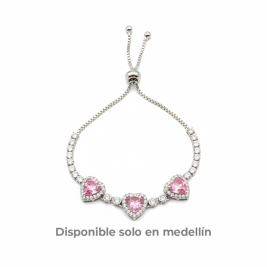 Pulsera Ajustable X3 Cora plateada