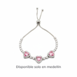 Pulsera Ajustable X3 Cora plateada