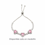 Pulsera Ajustable X3 Cora plateada