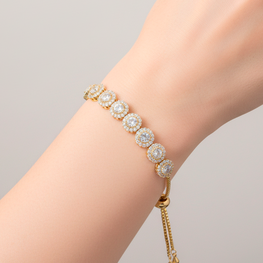 Pulsera Ajustable x 8 circon PB
