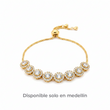 Pulsera Ajustable x 8 circon PB