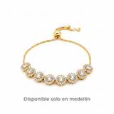Pulsera Ajustable x 8 circon PB