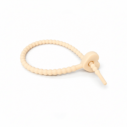 Pulsera Cordón Neopreno Corazon Beige