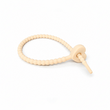 Pulsera Cordón Neopreno Corazon Beige