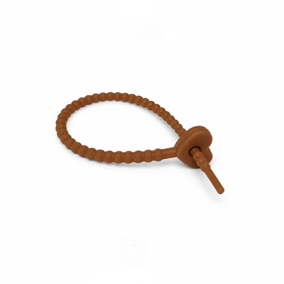 Pulsera Cordón Neopreno Corazon Café
