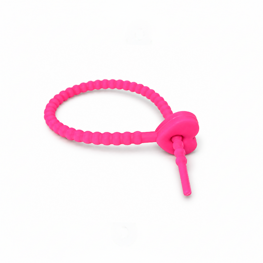 Pulsera Cordón Neopreno Corazon Fucsia