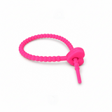Pulsera Cordón Neopreno Corazon Fucsia